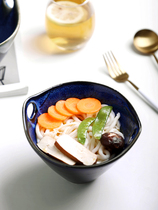 Net red tableware ISS Nordic style ceramic noodle bowl home large soup bowl cute single eating bowl