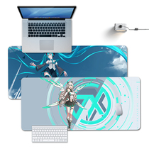 Anime mouse pad two-dimensional girl custom Tianchi game oversized table mat boys e-sports creative office computer keyboard pad Loli control mouse pad thickened lock edge wrist pad