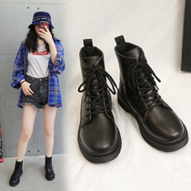 Eight holes Martin boots woman 2019 new autumn and winter Inn Wind Locomotive Short Boots surge 100 hitch cashmere boots