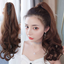 Wig strap long scroll ponytail female long curly hair grab clip braid big wave twist realistic long wig piece