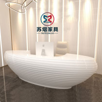 Front desk arched reception desk Custom Yingbin Front Desk Custom Fashion baking varnish Alien Rules Creative cashier Order