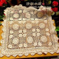 Fresh Water Lotus Pure Cotton Handmade Crochet Hook Crochet Cotton Thread Hollowed-out Weave European And European Style Decorated Sofa Armrest Cover Cloth Scarves