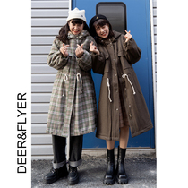3 pieces 7 fold day system of grid wool with cotton coat jacket female mid-length