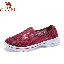 Camel womens shoes spring and summer new mesh shoes womens breathable mesh casual hollow mesh sneakers flat shoes