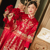 Xiuhe dress bride 2021 new Chinese dress wedding show kimono Chinese style high-end summer Xiuhe wedding dress female