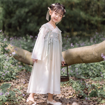 Chuandee time: Little lily Ji girl Han Element Liandress Summer improved State of the country Wind Children suit Two sets