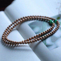 Laoshan sandalwood 6mm 108 Buddhist beads creative hand string with dry green
