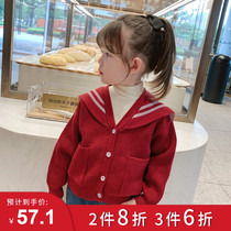 Childrens clothing Autumn New 2020 foreign style girls long sleeve knitted cardigan children Spring and Autumn Sweater baby fashionable coat