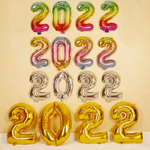 2022 Digital New Year Balloon Combination Decoration Mall Store Activities Company Opening School Classroom Decoration Supplies