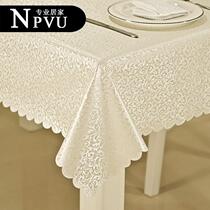 NPVU tablecloth waterproof and oil-proof disposable anti-hot rectangular hotel European coffee table tablecloth tablecloth table mat household