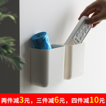 Wall-mounted remote control storage box free of stiletto stick-free TV air conditioning remote control rack containing hanging rack
