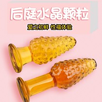 Glass rear court anal plug male with female use to develop Chrysanthemum Crystal Rod Spice Anal plug Anal Plug for anal sex Anal Plug new hands