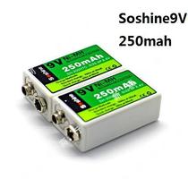 Soshine raw fit 9V nickel hydrogen (Ni-MH) rechargeable battery capacity 250 milliamane voltage 8 4V outlet certified