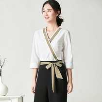 Tangyue spring and summer beautician beauty salon work clothes female Chinese style SAP health club work clothes high-end