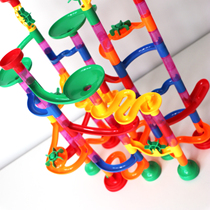 Childrens ball slide track marbles toy game space pipe building block puzzle assembly assembly