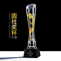 Crystal trophy custom creative lettering photo color printing Medal Company Bank Awards souvenir competition prize