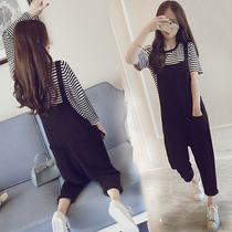 Pregnant Woman Back With Pants Woman Suit Summer Dress Slim Fit Loose Fashion Spring Summer Pants Outside Wearing Boomer Spring Summer Two Sets