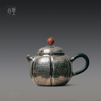 Fine workshop Japan handmade sterling silver 9999 Silver pot sterling silver kung fu tea set silver small emergency mustle small silver pot tea ware