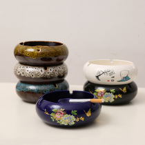Ceramic ashtray Office atmosphere Simple luxury high-end household living room Creative personality trend windproof large size
