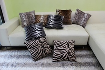 Zebra pattern BAO WEN hug cushion Model room sofa Nordic pillowcase cover Plush custom winter pillow Nap pillow