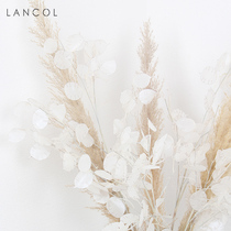 Lancol simulation Flower Net red ins Nordic white silver fan leaf living room table decoration soft photography fake flower