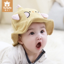 Baby hat autumn and winter infant spring and autumn thick 0-12 month Sun sunscreen baby fisherman hat cute super cute