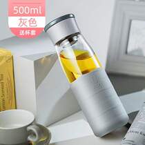 Fuguang FGA glass portable household mens and womens large capacity water cup Anti-hot tea cup with lid sports portable