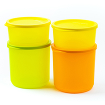 Tupperware refrigerated round 4-piece set of large capacity 530ML 1 1L round cans fresh-keeping dry goods snack storage box