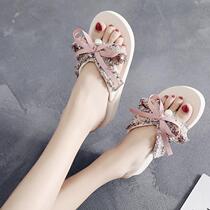 Hong Kong Tide Brand Joker Bow Flip-flops Women Summer 2021 New Fashion Slipper Women Wear Cool sandals
