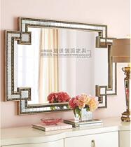 European neoclassical soft decoration mirror wall dressing mirror toilet hanging mirror fireplace mirror dinner side mirror custom