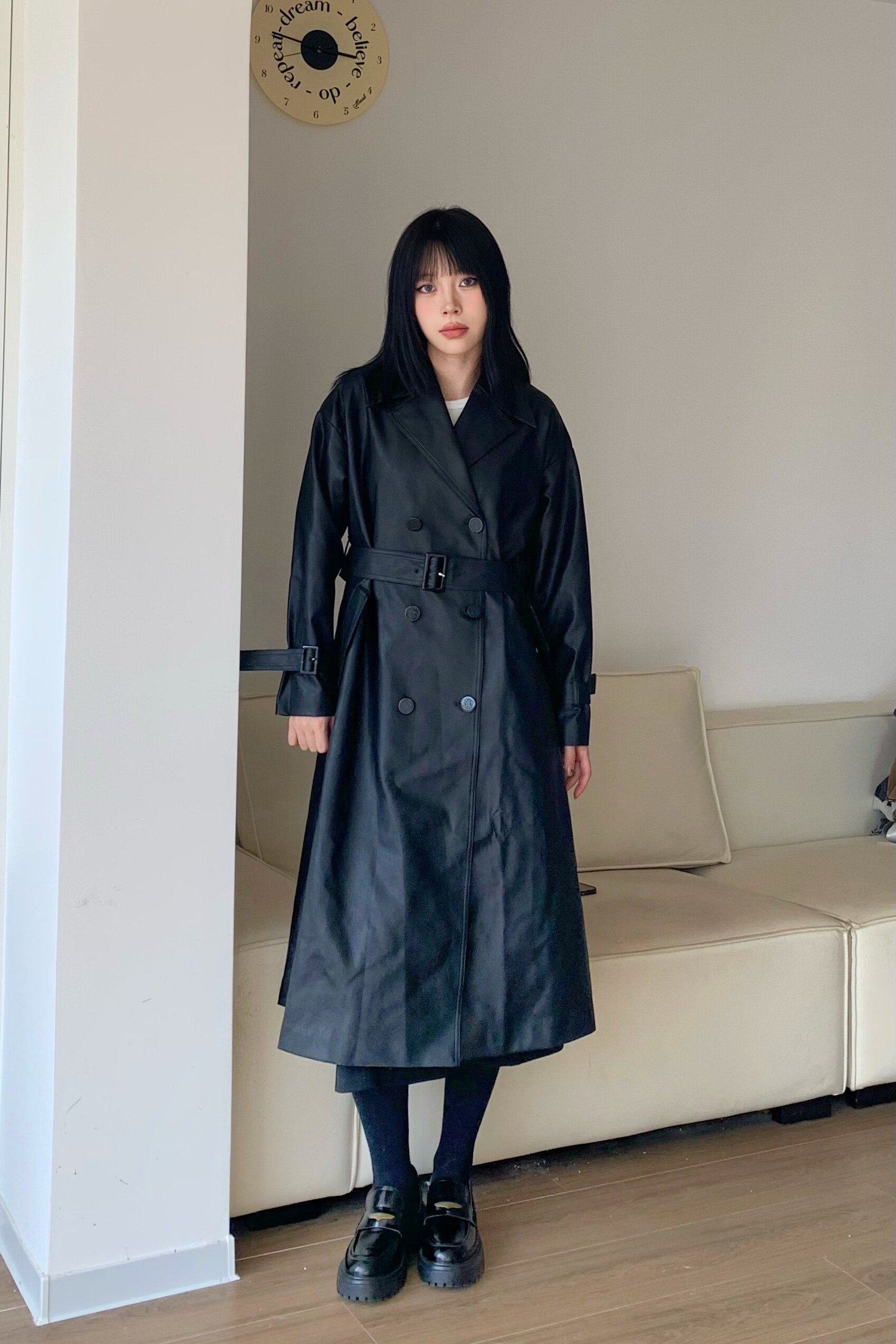 田曦薇同款百丽海鸥乐福鞋2.0 厚底增高设计拉长比例 真皮材质柔软亲肤