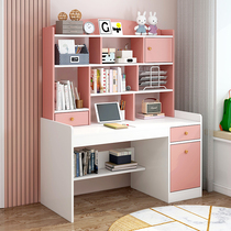 Children Desk Bookshelves Integrated Learning Table Girls Bedroom Elementary School Kids Home Minimalist Writing Desk Homework Table And Chairs