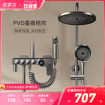 German Eurofen Bathroom Gun Grey Thermostatic number of shower shower kits Home All-copper bath shower shower shower