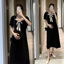 Pregnant womens summer dresses fashion 2021 summer net red maternity tops thin mid-length maternity skirts summer