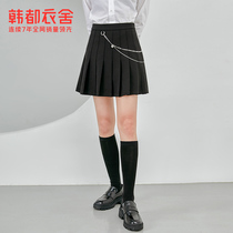 Hans dressing house half body dress female summer dress little black dress Academy wind 100 pleasal short dress