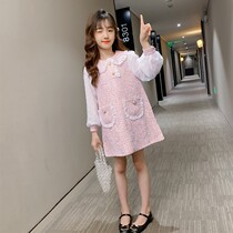 British next sara girl dress 2021 spring new Korean version of childrens foreign style small fragrant style princess dress