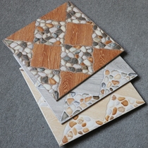 Outdoor terrace tiles 400x400 cobblestones antique brick plaid wood grain brick patio rugged anti-slip floor brick