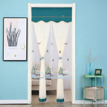 New summer mosquito curtain encrypted lace Velcro partition curtain half curtain short curtain bedroom ventilation curtain
