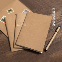  Kraft paper notepad tn32 open diary Traveler notebook Wide version inner core riding nail small book
