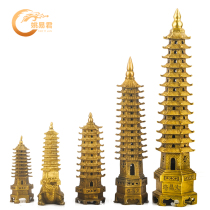 Copper 13-story Wenchang Tower ornaments 9-story ten-third-floor office desk study decoration student industry gifts