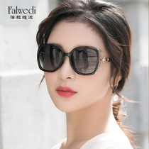 Sunglasses Female anti-UV round face large face Slim Elegant Fashion Polarized Sunglasses Female Worthy of Myopia Glasses