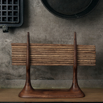 AUDO | otherwise otherwise | New black walnut tuning fork chopsticks stand creative chopsticks solid wood original