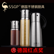 German Stainless Steel Glass Oil Pot Kitchenware Oil Bottle Home Automatic Opening And Closing Soy Sauce Jar Seasoning Bottle oil tank