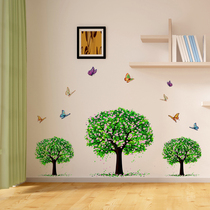 Fresh pastoral wall stickers bedroom warm bedside wallpaper stickers living room dining room room decoration wall painting stickers