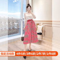 Light mature style set Plaid 2021 new summer womens lace top skirt shirt dress two-piece set