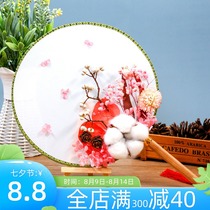  Chinese air-dried flower group fan diy material package Parent-child activity salon warm field Handmade eternal flower fan