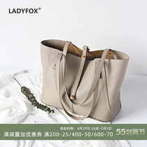 Large pack of women 2022 new genuine leather single shoulder bag Jane about cow leather tote bag Summer large capacity light atmosphere