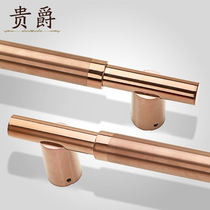 Guijue European door handle rose gold glass double door handle modern simple brushed stainless steel door handle