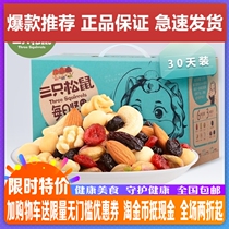 Three squirrels daily nuts 750g 30 days package mixed nuts snacks gift box probiotics