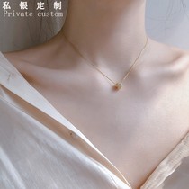 High-end annual ring exquisite necklace female Sterling Silver 925 Korean version of simple choker light luxury to give girlfriend birthday gift